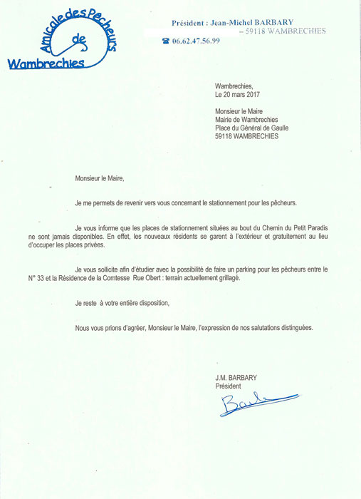 Lettre d'invitation